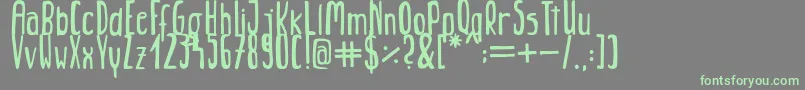 Jungle Font – Green Fonts on Gray Background
