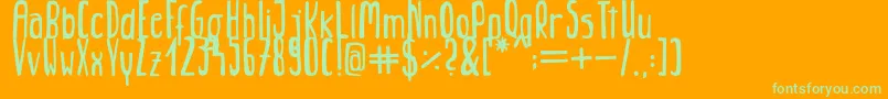 Jungle Font – Green Fonts on Orange Background