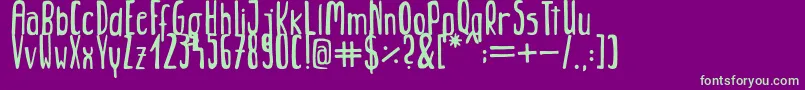 Jungle Font – Green Fonts on Purple Background