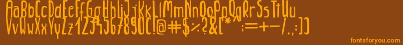 Jungle Font – Orange Fonts on Brown Background