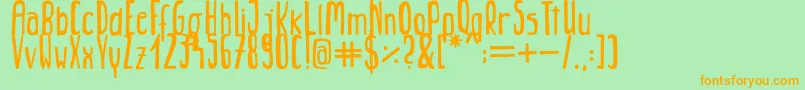 Jungle Font – Orange Fonts on Green Background