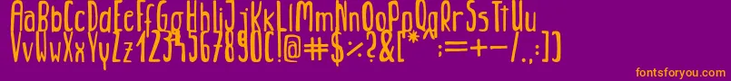 Jungle Font – Orange Fonts on Purple Background