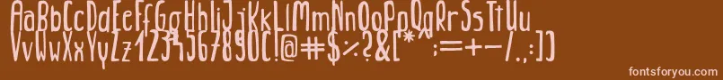 Jungle Font – Pink Fonts on Brown Background