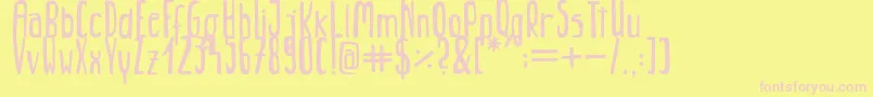 Jungle Font – Pink Fonts on Yellow Background