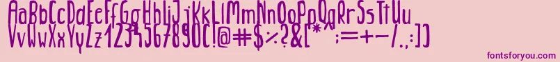 Jungle Font – Purple Fonts on Pink Background