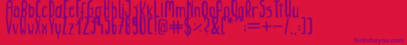 Jungle Font – Purple Fonts on Red Background