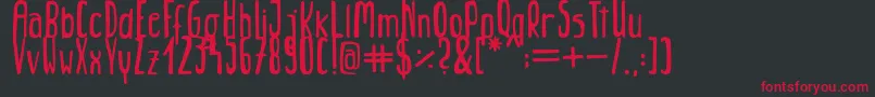 フォントJungle – 黒い背景に赤い文字