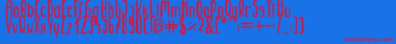 Jungle Font – Red Fonts on Blue Background