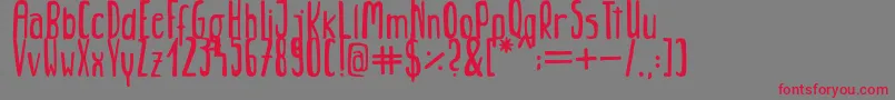 Jungle Font – Red Fonts on Gray Background