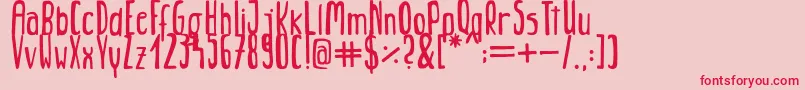 Jungle Font – Red Fonts on Pink Background
