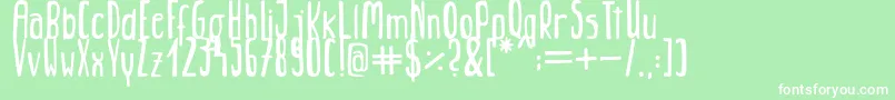 Jungle Font – White Fonts on Green Background