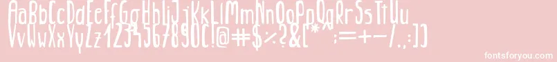 Jungle Font – White Fonts on Pink Background