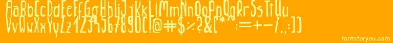 フォントJungle – オレンジの背景に黄色の文字