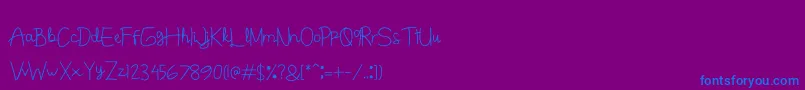 Junitta Font – Blue Fonts on Purple Background