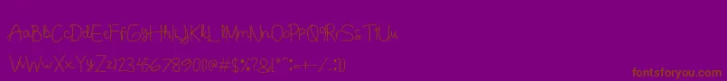 Junitta Font – Brown Fonts on Purple Background