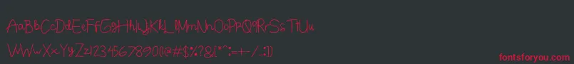 Junitta Font – Red Fonts on Black Background