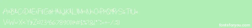 Junitta-fontti – valkoiset fontit vihreällä taustalla