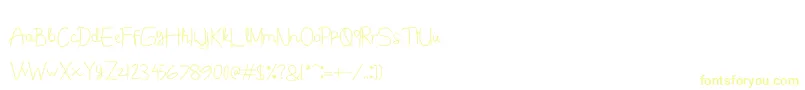 Junitta Font – Yellow Fonts on White Background