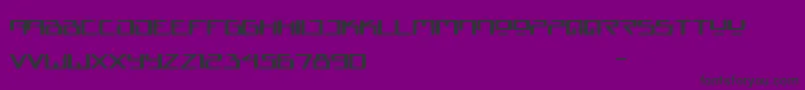 Fonte Juno Reactor – fontes pretas em um fundo violeta