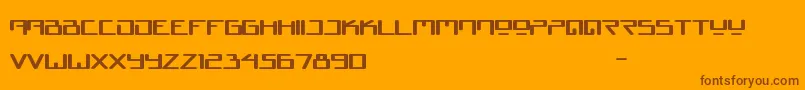 Juno Reactor Font – Brown Fonts on Orange Background