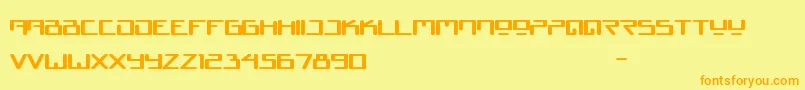 Juno Reactor Font – Orange Fonts on Yellow Background