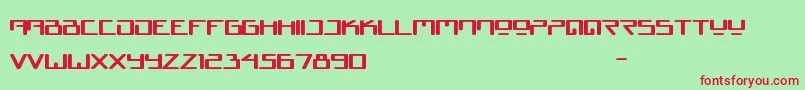 Juno Reactor Font – Red Fonts on Green Background