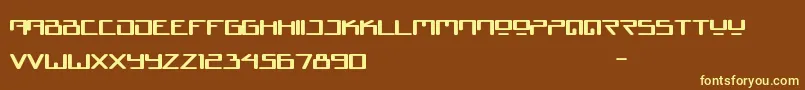 Juno Reactor Font – Yellow Fonts on Brown Background