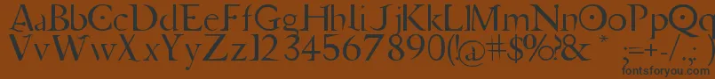 フォントJupiter Ascending   Font – 黒い文字が茶色の背景にあります