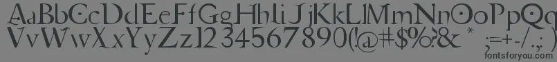 フォントJupiter Ascending   Font – 黒い文字の灰色の背景