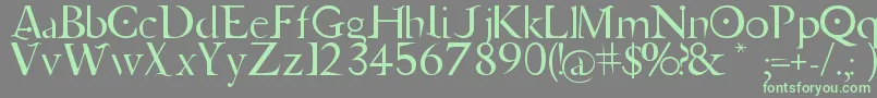 Jupiter Ascending   Font Font – Green Fonts on Gray Background