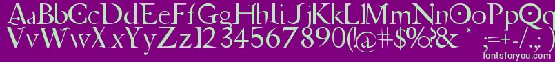 Jupiter Ascending   Font Font – Green Fonts on Purple Background