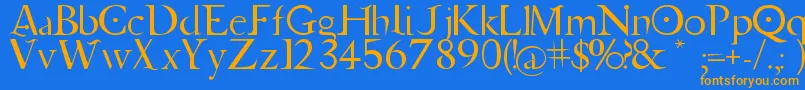 Jupiter Ascending   Font Font – Orange Fonts on Blue Background