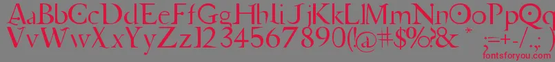 Шрифт Jupiter Ascending   Font – красные шрифты на сером фоне