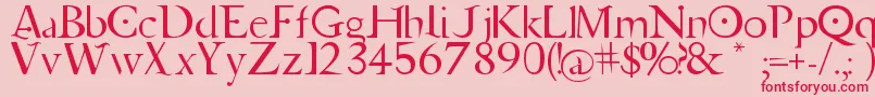 Шрифт Jupiter Ascending   Font – красные шрифты на розовом фоне