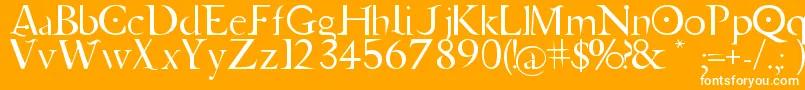 Jupiter Ascending   Font-fontti – valkoiset fontit oranssilla taustalla