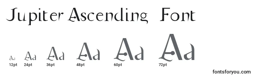 Размеры шрифта Jupiter Ascending   Font