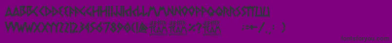 jupiter team-fontti – mustat fontit violetilla taustalla
