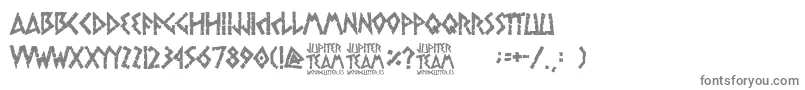 jupiter team-Schriftart – Graue Schriften