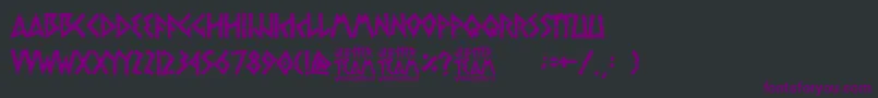 Шрифт jupiter team – фиолетовые шрифты на чёрном фоне