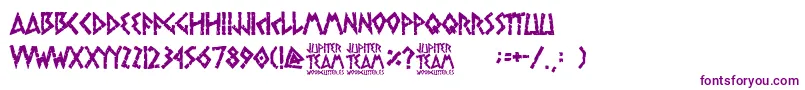 フォントjupiter team – 紫色のフォント