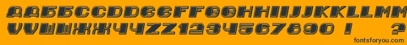 Jurij Italic Font – Black Fonts on Orange Background