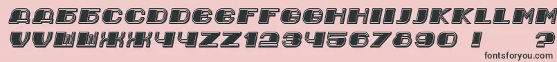 フォントJurij Italic – ピンクの背景に黒い文字