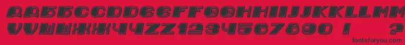 Jurij Italic Font – Black Fonts on Red Background