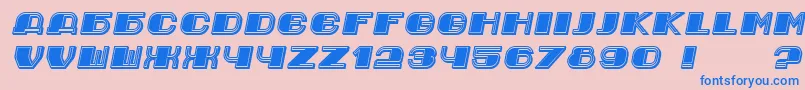 Jurij Italic-fontti – siniset fontit vaaleanpunaisella taustalla