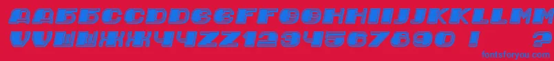 Jurij Italic Font – Blue Fonts on Red Background