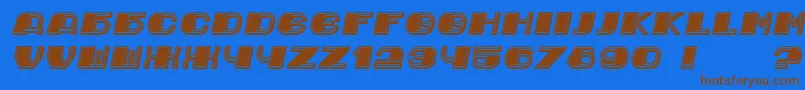 Jurij Italic Font – Brown Fonts on Blue Background