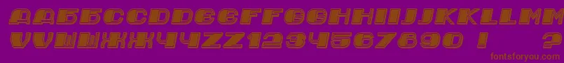 Czcionka Jurij Italic – brązowe czcionki na fioletowym tle