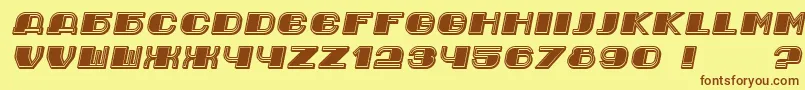 fuente Jurij Italic – Fuentes Marrones Sobre Fondo Amarillo