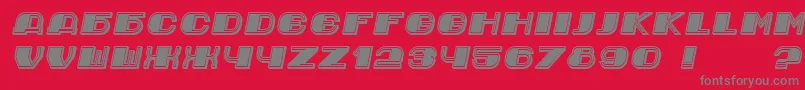 Jurij Italic Font – Gray Fonts on Red Background