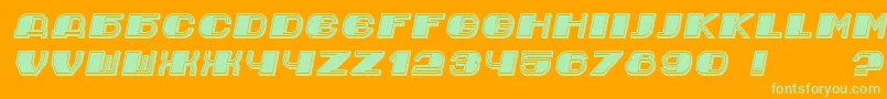 Jurij Italic Font – Green Fonts on Orange Background